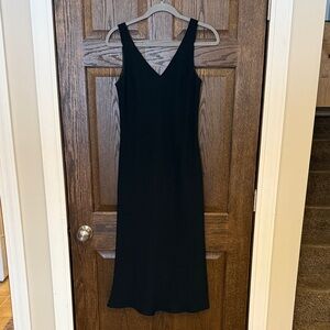Jones New York Black Sleeveless Double V-Neck Midi Dress Size 8
